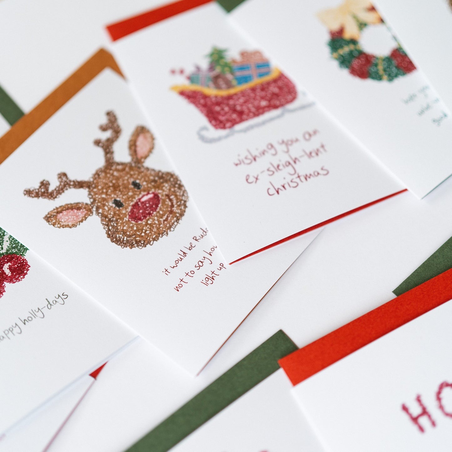 The Baker's Dozen - Set of 13 Scribbly Christmas Cards