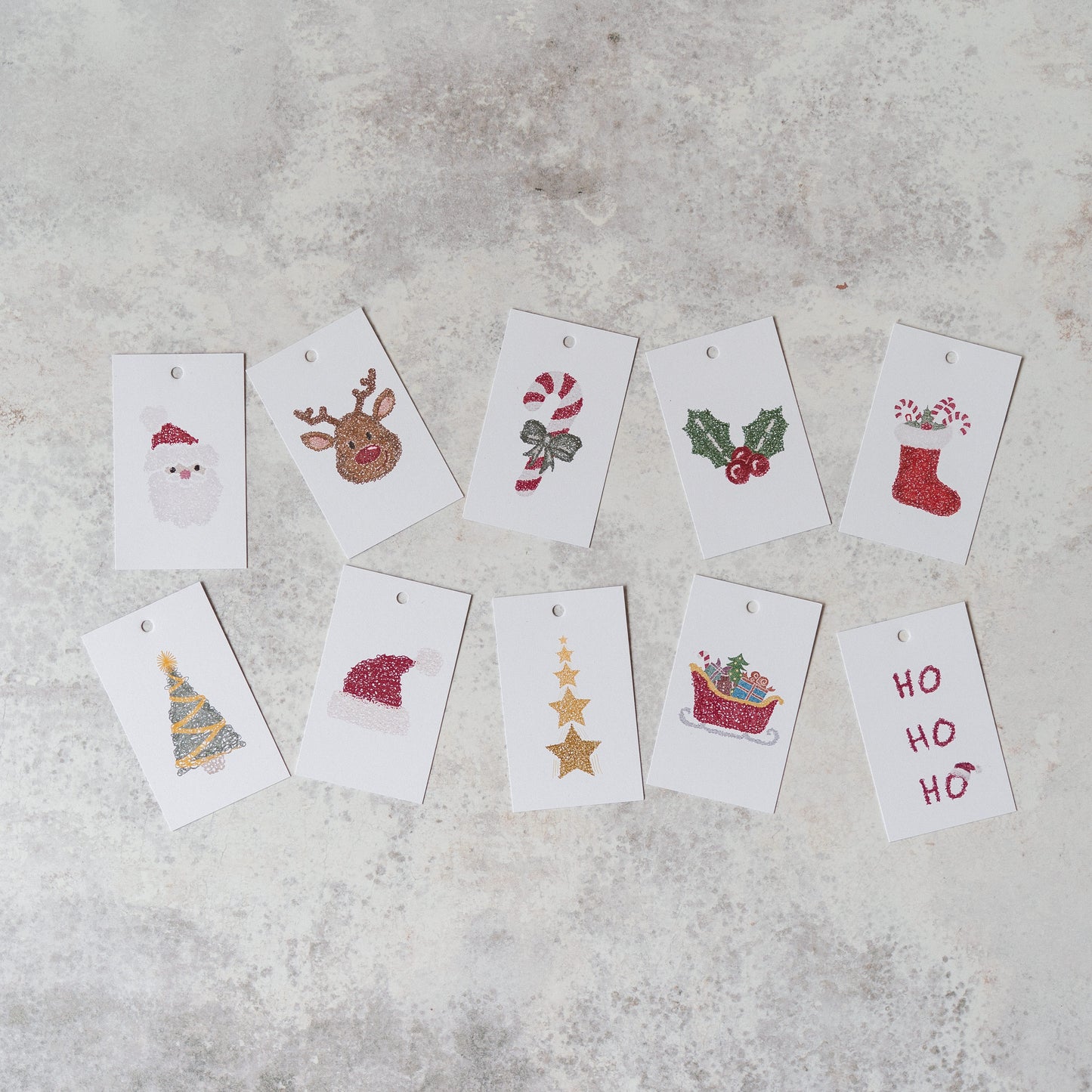 Christmas Gift Tags (Pack of 10) - Scribble Series